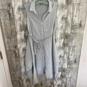 perseption concept sleeveless stripe dress L